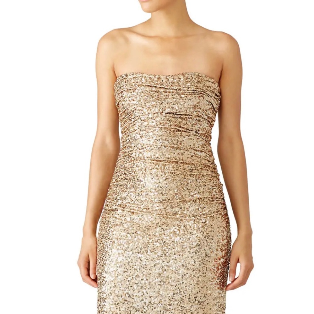 Gold Gliterratti Sequin Gown by Badgley Mischka